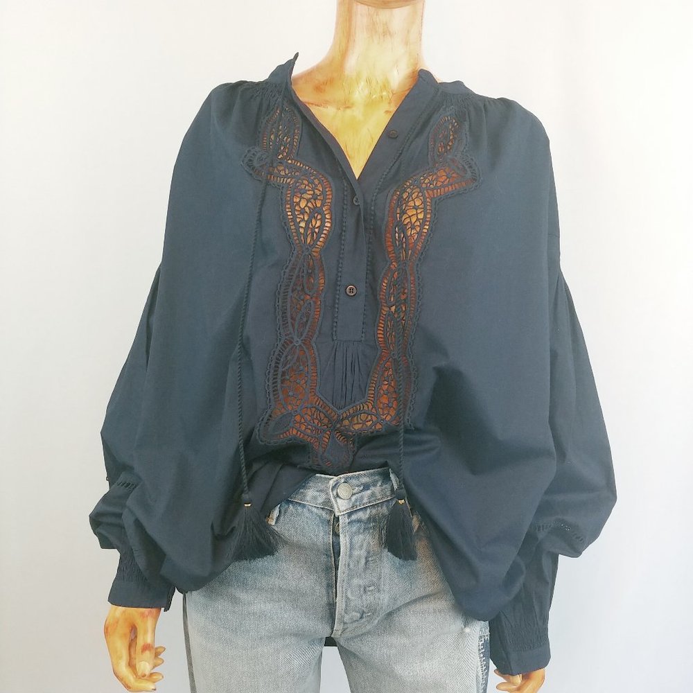 TORY BURCH | navy kimberly peasant boho tunic new